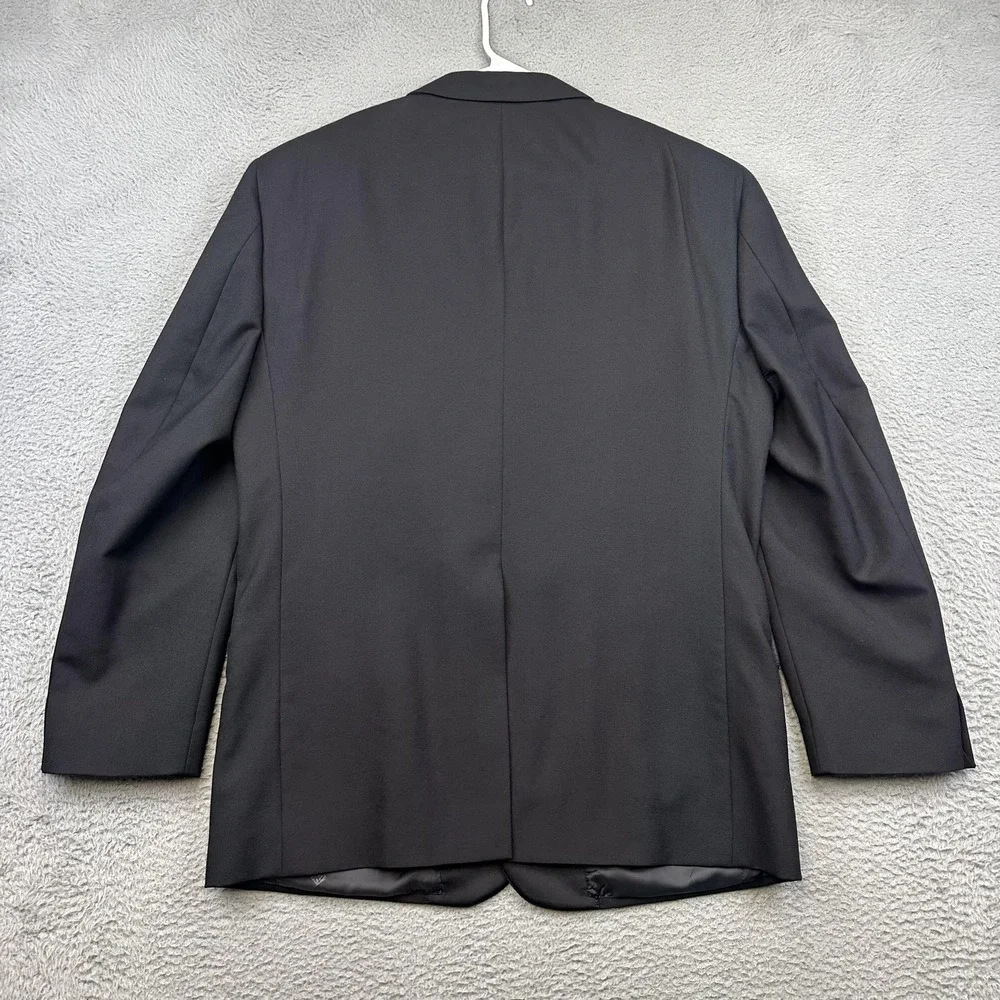 Pierre Balmain Blazer Mens 44 Black Wool Single Breasted Tuxedo Jacket Formal‎